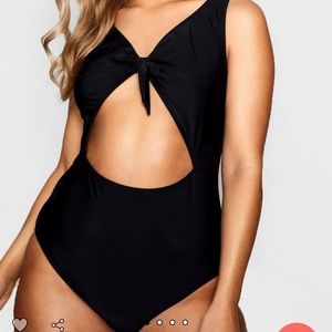 Black one-piece swimsuit!